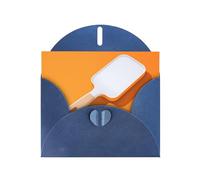 6x4 inch White spatula Blue prints greeting card with envelope, suitable for birthday wishes, wedding congratulations