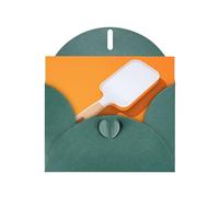6x4 inch White spatula Dark Green prints greeting card with envelope, suitable for birthday wishes, wedding congratulations