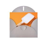 6x4 inch White spatula Gray prints greeting card with envelope, suitable for birthday wishes, wedding congratulations