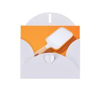 6x4 inch White spatula White prints greeting card with envelope, suitable for birthday wishes, wedding congratulations