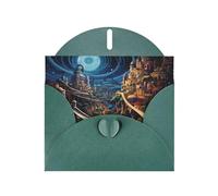 6x4 inch Wonderful Road Dark Green prints greeting card with envelope, suitable for birthday wishes, wedding congratulations