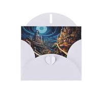 6x4 inch Wonderful Road White prints greeting card with envelope, suitable for birthday wishes, wedding congratulations