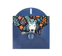 6x4 inch zebra motif Blue prints greeting card with envelope, suitable for birthday wishes, wedding congratulations