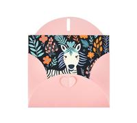 6x4 inch zebra motif Pink prints greeting card with envelope, suitable for birthday wishes, wedding congratulations