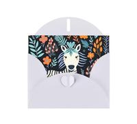 6x4 inch zebra motif White prints greeting card with envelope, suitable for birthday wishes, wedding congratulations