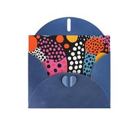 6x4 inch Zebra Polka Dot Blue prints greeting card with envelope, suitable for birthday wishes, wedding congratulations