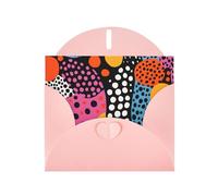 6x4 inch Zebra Polka Dot Pink prints greeting card with envelope, suitable for birthday wishes, wedding congratulations