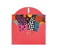 6x4 inch Zebra Polka Dot Red prints greeting card with envelope, suitable for birthday wishes, wedding congratulations