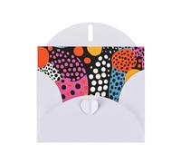 6x4 inch Zebra Polka Dot White prints greeting card with envelope, suitable for birthday wishes, wedding congratulations
