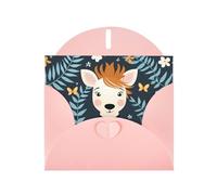 6x4 inch zebra print Pink prints greeting card with envelope, suitable for birthday wishes, wedding congratulations