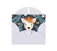 6x4 inch zebra print White prints greeting card with envelope, suitable for birthday wishes, wedding congratulations