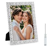 6x4 Photo Frame - Wedding Picture Frames 4x6 Metal Photo Frame with Holder Wall Mounted Display Vertical & Horizontal Beautiful Diamond Design Tabletop for Wedding Art Print Family Picture Drawing