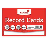 6X4" Presentation & Revision Plain Record Cards Pack(200) +(Pen Free)…
