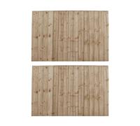 6X4 Standard Feather Edge Panel 2 Pack