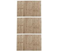 6X4 Standard Feather Edge Panel 3 Pack