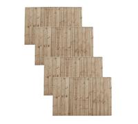 6X4 Standard Feather Edge Panel 4 Pack