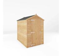 6x4 Wood Garden Shed Overlap Apex Single Door Windowless Storage 6ft 4ft