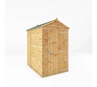 Mercia 6' x 4' Shiplap Apex Shed - Windowless, Brown