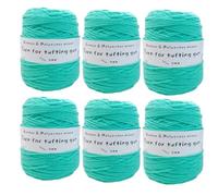 6x400g Roll Tufting Yarn for Rug Carpet Making, 8 Strands Milk Cotton Yarn, 5mm Round Strand Thread for Knitting Sweater Scarf, Soft Fancy Yarn