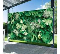 6x4FT Green Tropical Palm Leaves Photo Backdrop Jungle Plants Hawaiian Luau Party Birthday Baby Shower Photography Background Banner Photographic Studio Decorations Supplies