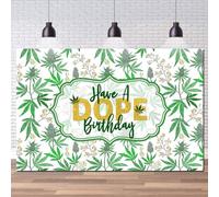 6x4ft Have a Dope Birthday Backdrop, Weed Theme Birthday Party Decoration Supplies for Adults, 420 Birthday Photo Booth Props Background Banner