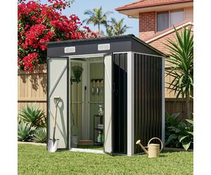 6x4FT Outdoor Metal Garden Storage Shed