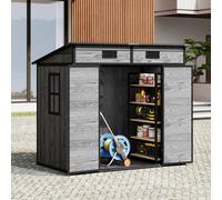 6x4FT Outdoor Plastic Garden Storage Shed