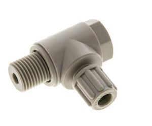 6x4mm & G1/4'' PP Elbow Compression Fitting with Male Threads with Banjo Bolt 10 bar