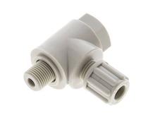 6x4mm & G1/8'' PP Elbow Compression Fitting with Male Threads with Banjo Bolt 10 bar