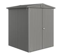 6x5 Biohort Europa 2 Metal Shed - Metallic Quartz Grey