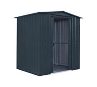 6x5 Globel Apex Metal Shed in Grey