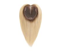 6x5inch Lage Swiss Base Human Hair Topper 12 Inch Real Hair Toppers for Women with thinning Hair Clips in Remy Hairpiece(Ombre Blonde)