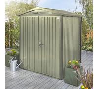 6x6 Hex Living Alton Apex Metal Shed in Sage Green