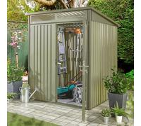 6x6 Hex Living Hixon Pent Metal Shed in Sage Green