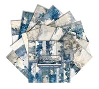 6x6 Inch Vintage Scrapbook Paper - 24 Sheets 160gsm Heavyweight Cardstock, Acid-Free Single-Sided with Floral Wallpaper Patterns for Junk Journals, Collage Ephemera, Album Backgrounds (Fracture, 6X6)