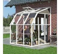 6x6 Palram Canopia Rion White Sun Room Walk In Wall Greenhouse