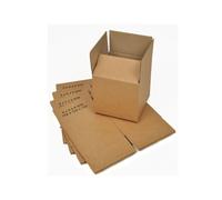 6x6x6 Inch (152mm x 152mm x 152mm) Postal Cardboard Boxes - Brown Single Wall Shipping & Mailing Boxes for Parcels, Gifts & Moving - Pack of 50