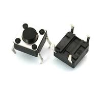 6x6x6mm Tactile Push Button Switch Tact Switch 6 * 6 * 6mm 4-pin DIP 200/500/1000Pcs IDGTTLDF(500Pcs)