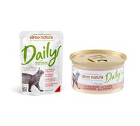 6x70g Almo Nature Daily Menu Wet Cat Food + 6x85g Wet Cat Food - 30% Off! * - Chicken & Beef (6 x 70g) + Mousse with Salmon (6 x 85g)