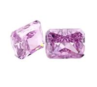 6X8-7X9mm Octangle Radiant Crushed Ice Cut Loose CZ Stone 5A Cubic Zirconia Synthetic Gems No. 04 Rose Red 6x8mm 5pcs