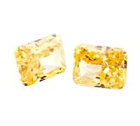 6X8-7X9mm Octangle Radiant Crushed Ice Cut Loose CZ Stone 5A Cubic Zirconia Synthetic Gems No. 05 Light Yellow 6x8mm 1pc