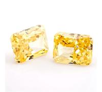 6X8-7X9mm Octangle Radiant Crushed Ice Cut Loose CZ Stone 5A Cubic Zirconia Synthetic Gems No. 05 Light Yellow 7x9mm 2pcs