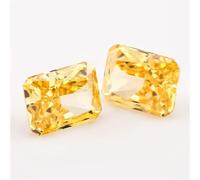 6X8-7X9mm Octangle Radiant Crushed Ice Cut Loose CZ Stone 5A Cubic Zirconia Synthetic Gems No. 06 Yellow 6x8mm 5pcs