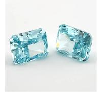 6X8-7X9mm Octangle Radiant Crushed Ice Cut Loose CZ Stone 5A Cubic Zirconia Synthetic Gems No. 16 Paraiba Blue 6x8mm 1pc