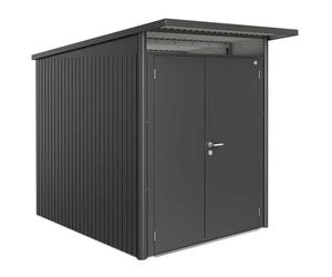 6x8 Biohort AvantGarde A2 Metal Shed - Double Door - Metallic Dark Grey