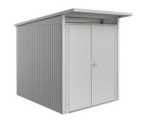 6x8 Biohort AvantGarde A2 Metal Shed - Double Door - Metallic Silver