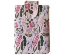 6x8 Inch Embroidered Fabric Sleeve for Kindle Paperwhite, Kindle Basic, Kobo Clara 2E, Boox Palma, Nook Glowlight - Protective Cloth Cover for Tablets & E-Readers Handcrafted - Pink Floral
