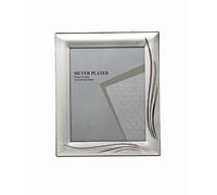 6x8-inch Satin Silver Plated Photo Frame Grass Blade Design Stands/Hangs both ways (Landscape or Portrait) Two-Tone - 328ASS30 (6x8-inch)