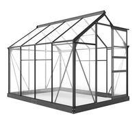 6x8ft Polycarbonate Walk-In Garden Greenhouse Aluminium Frame Slide Door Window