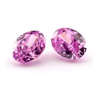 6X8mm Oval Crushed Ice Cut Loose CZ Stone 5A Cubic Zirconia Synthetic Gems for Jewelry Making No. 04 Rose Red 6x8mm 10pcs